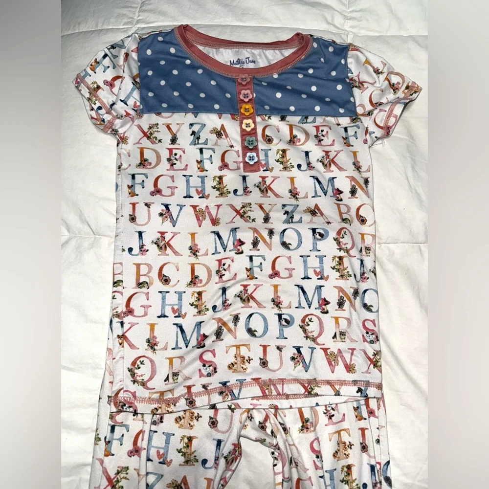 Matilda Jane Heart to Heart Alohabet Pajamas size 6